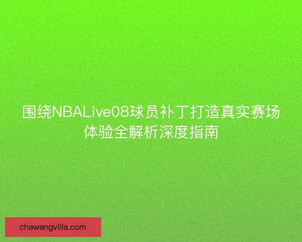 围绕NBALive08球员补丁打造真实赛场体验全解析深度指南