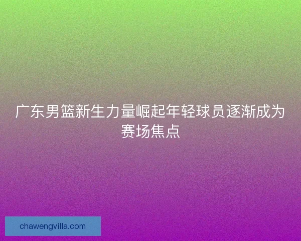 广东男篮新生力量崛起年轻球员逐渐成为赛场焦点 广东男篮新生力量崛起年轻球员逐渐成为赛场焦点